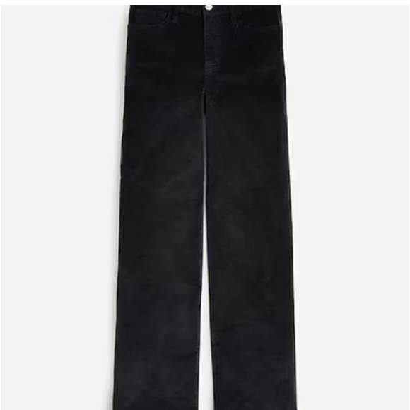 NWT J. Crew Petite Full Length Slim Wide Leg Stretch Velvet Pants Women’s 26P - Picture 2 of 4